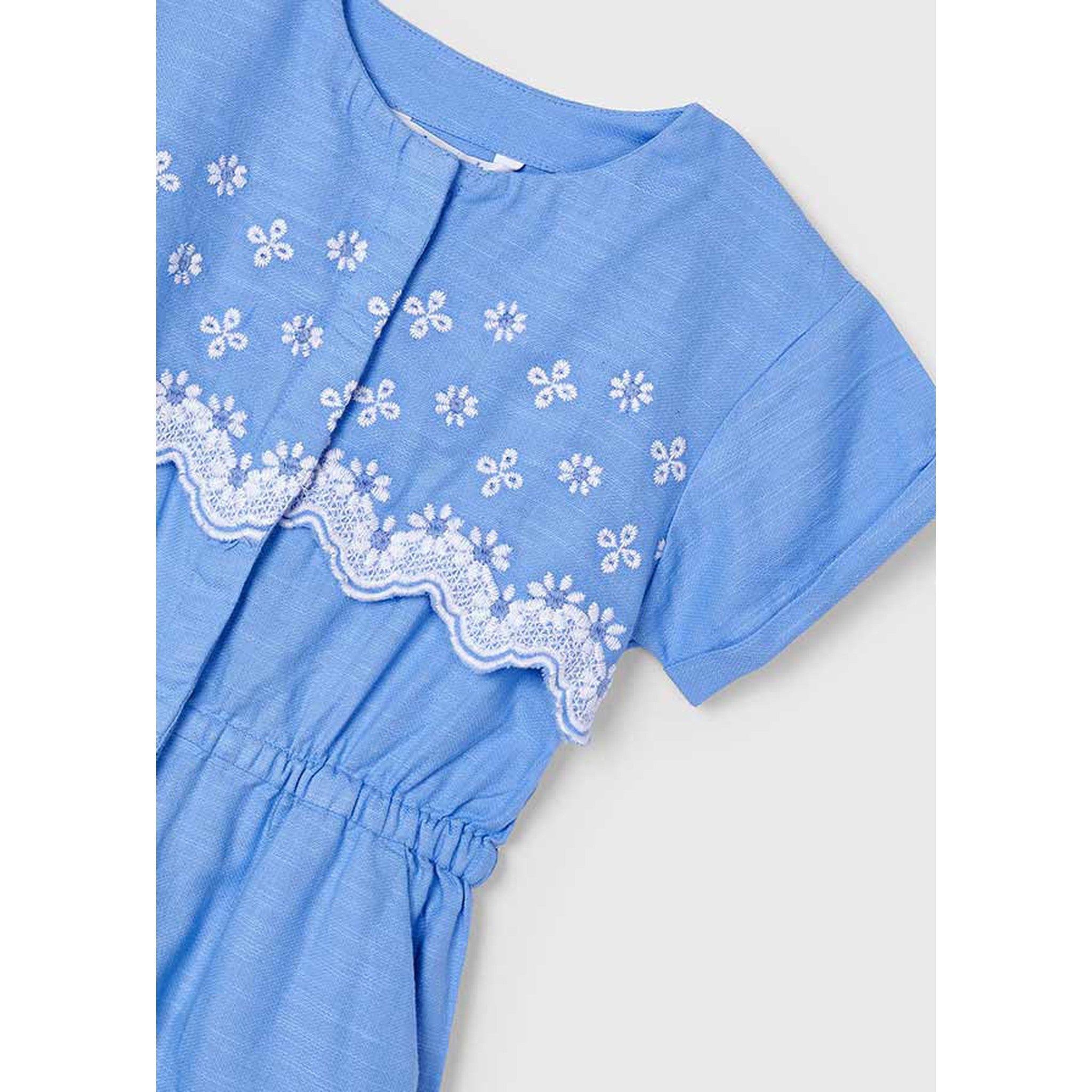 Girls embroidered romper