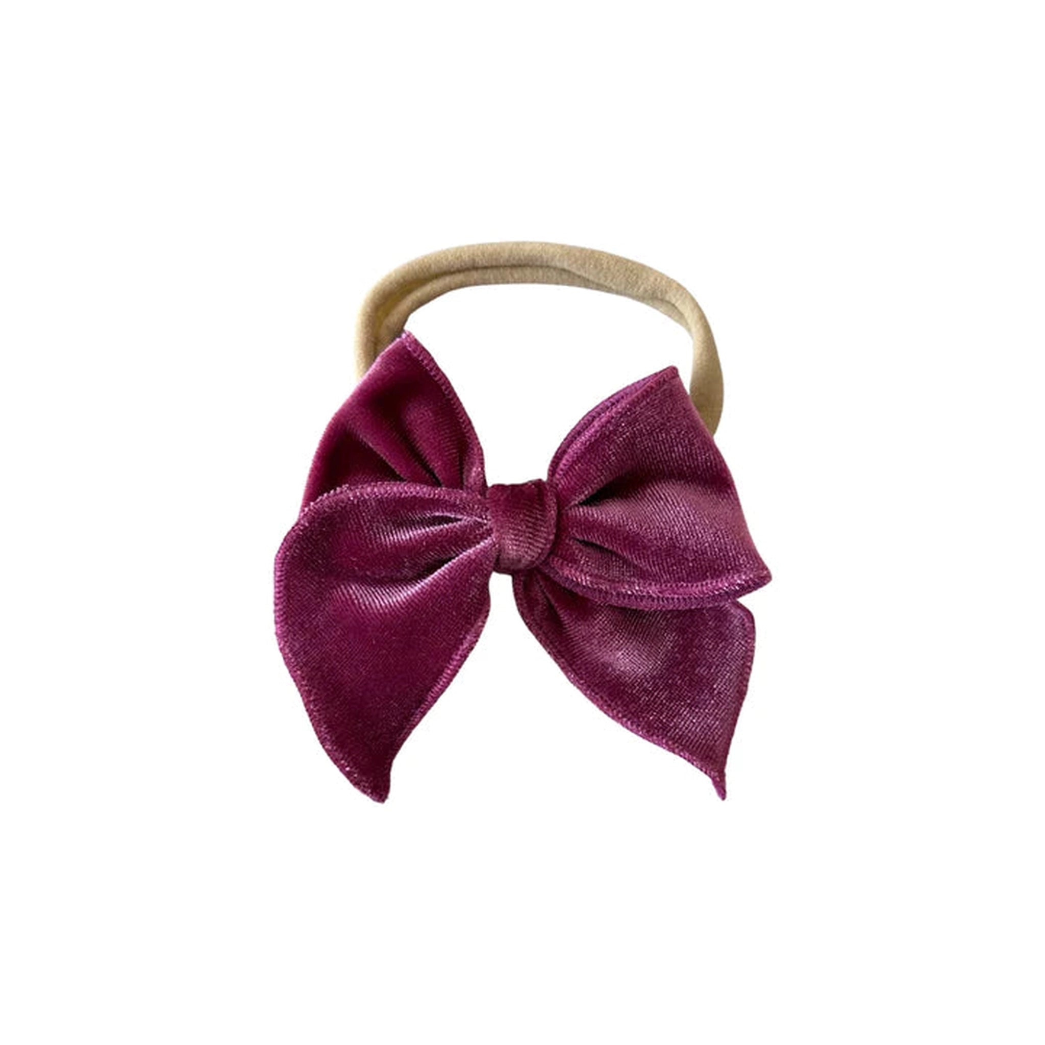 Velvet Fay Small Bow  Headband- Several Colors